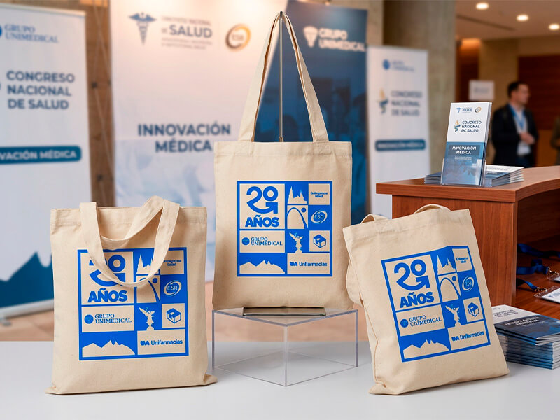 Bolsas personalizadas para Grupo Unimedical, Congreso Nacional de Salud