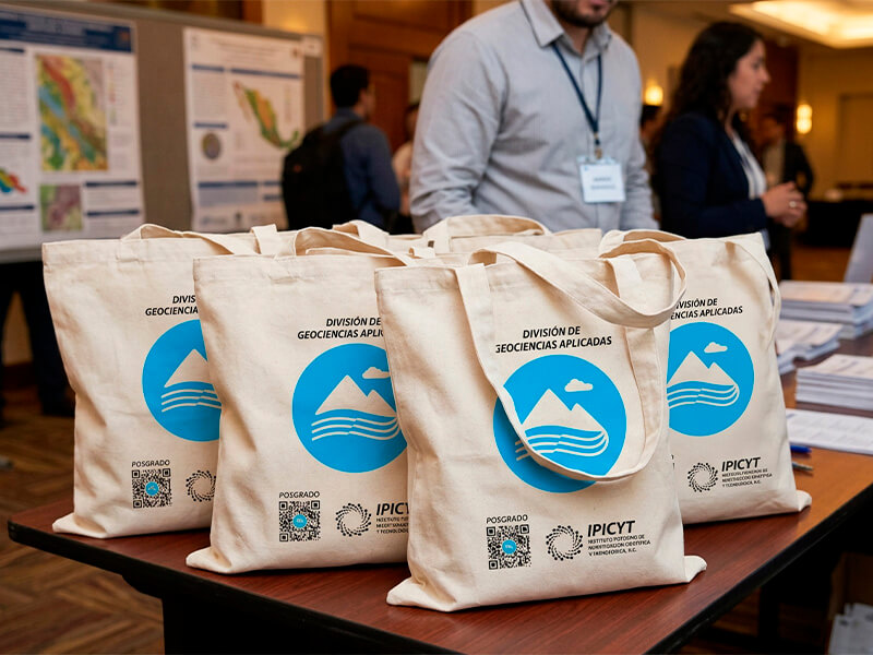 Bolsas personalizadas para IPICYT, División de Geociencias Aplicadas
