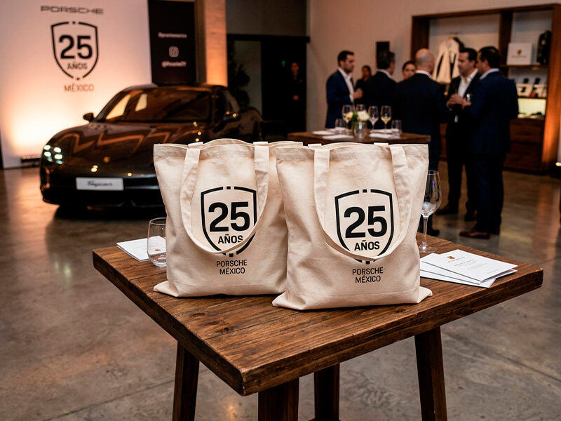Bolsas personalizadas para Porsche México 25 años