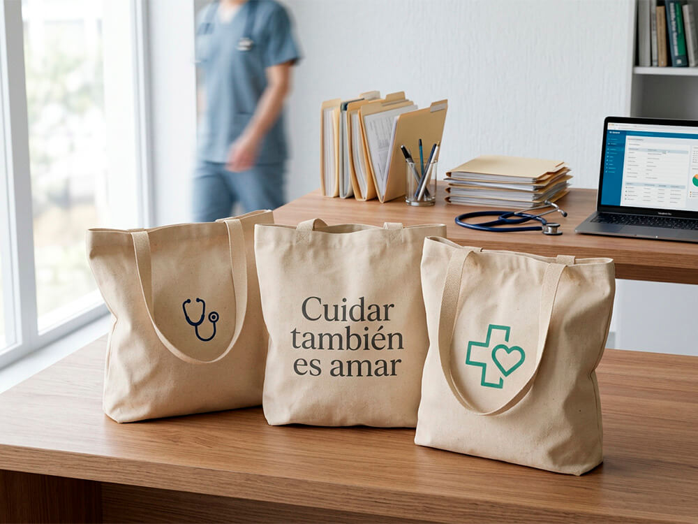 Bolsas personalizadas para congresos médicos Fiubags