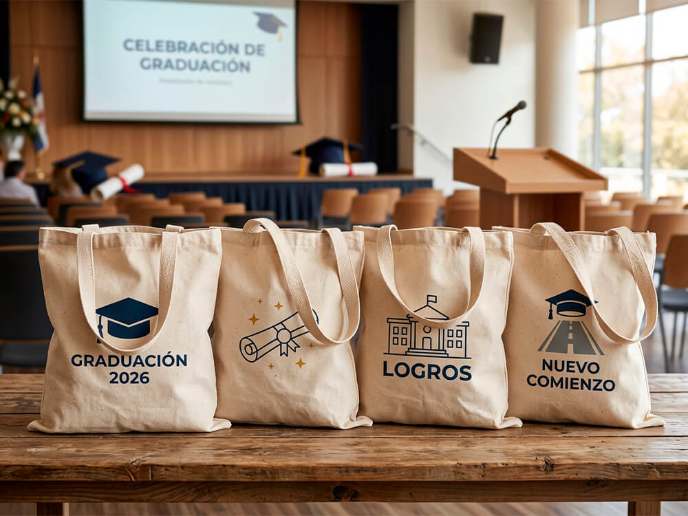 Bolsas personalizadas para graduaciones Fiubags