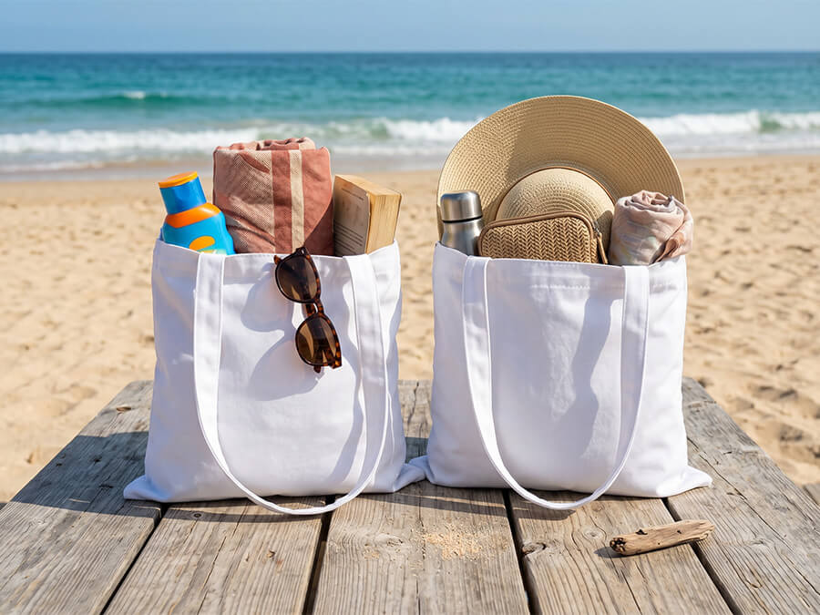 Bolsas de gabardina para playa y viaje