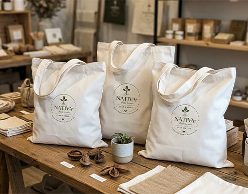 Bolsas de gabardina 100% algodón por mayoreo Fiubags