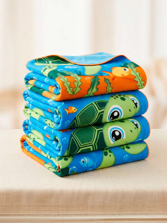 Cobertor para bebé modelo tortugas