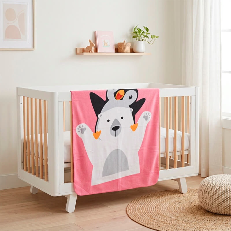 Cobertor Bebé Osito y su Pingüino