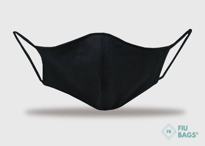 Cubrebocas Negro De Manta