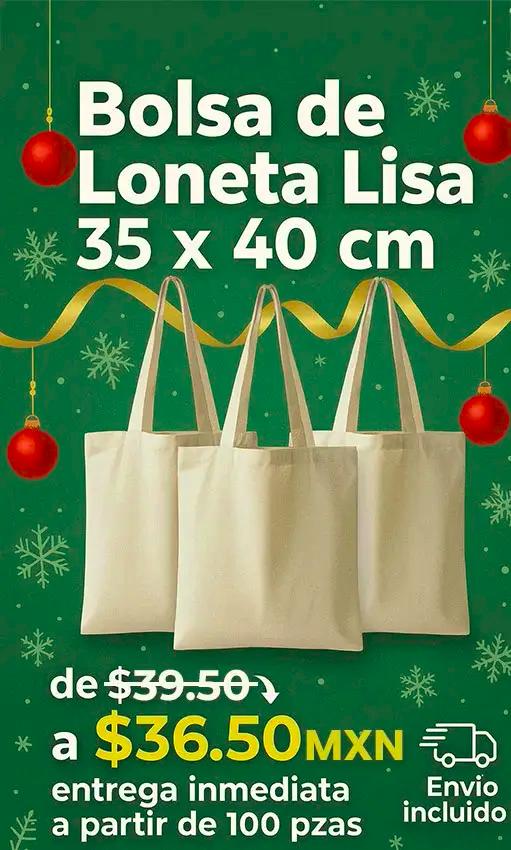 Bolsa de loneta lisa 34*40