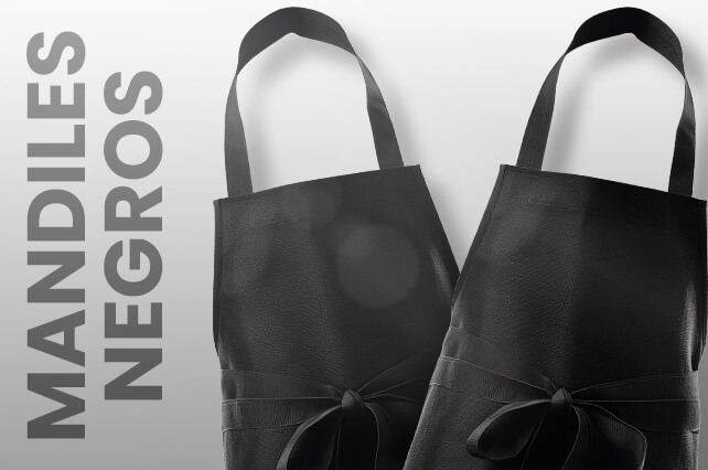 Mandiles De Color Negro Fiu Bags