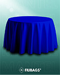 mantel azul rey para mesa redonda