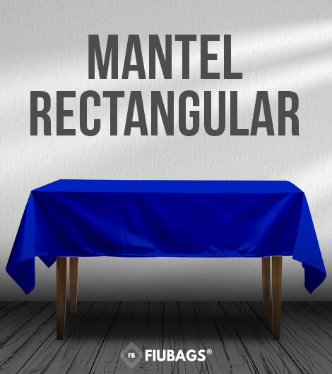 Mantel De Tela Rectangular Azul Rey