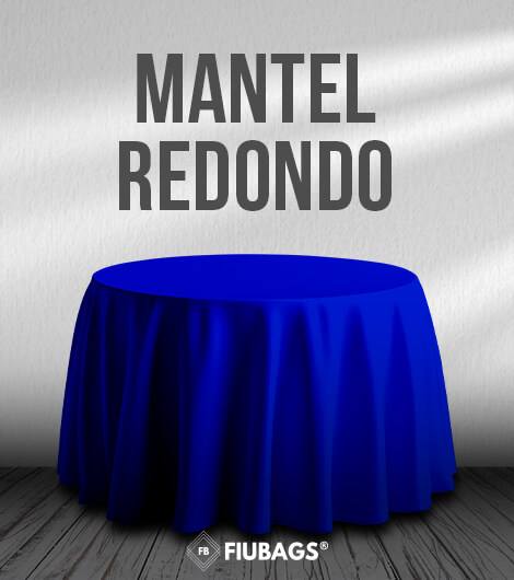 Mantel De Tela Redondo Color Azul Rey