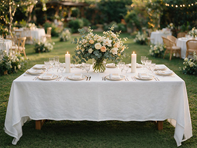 Mantel para boda de jardín