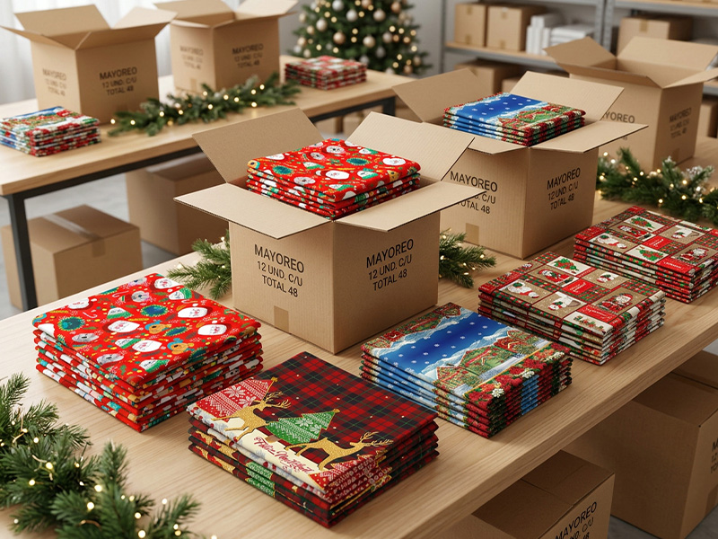 Manteles navideños al mayoreo