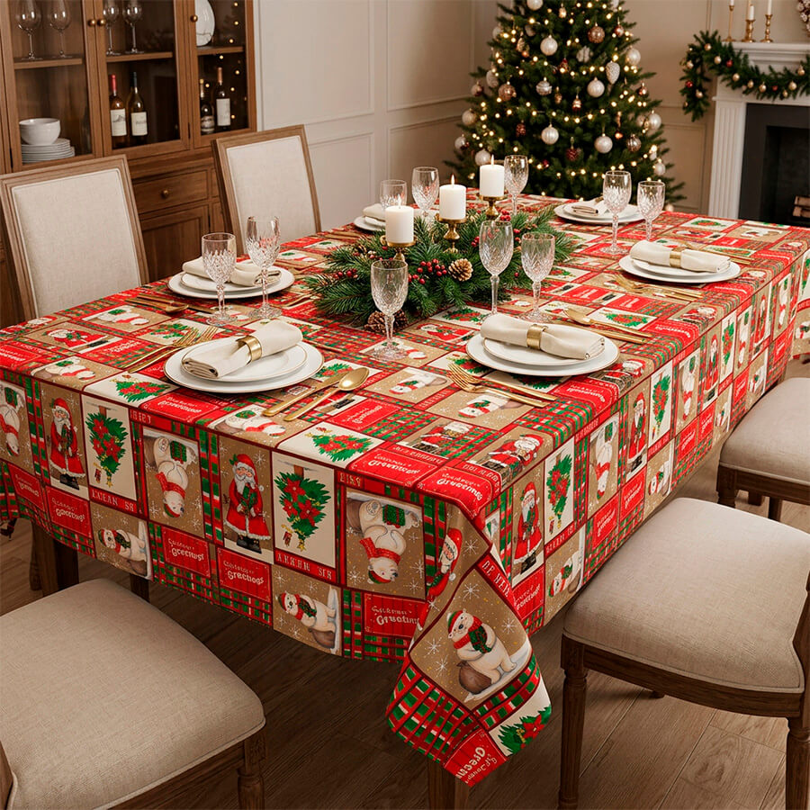 Manteles navideños para cenas, posadas y eventos