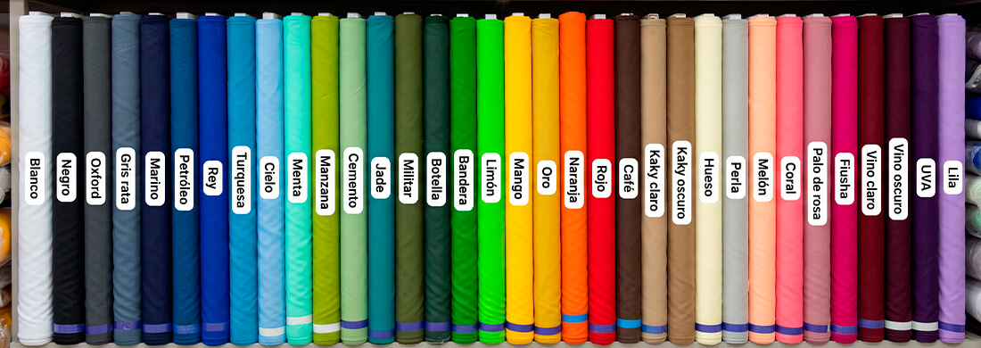 Todos los colores disponibles de manteles para tablón