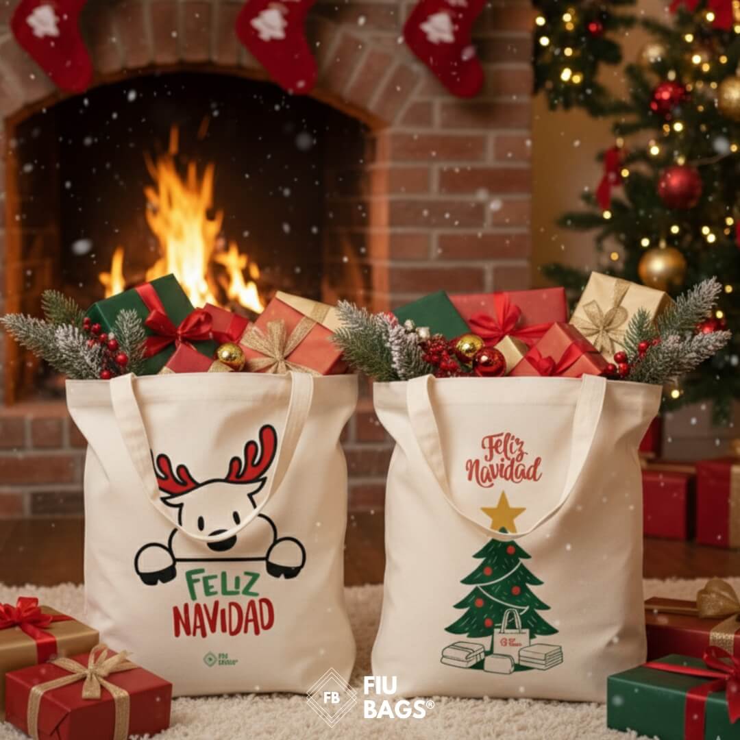 Bolsas navideñas de tela