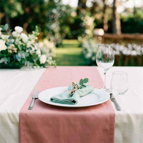 Servilletas de tela para boda de jardín